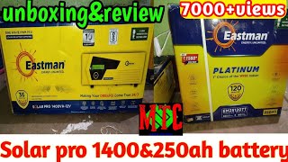 Lithium Battery inverter  Eastman inverter  Eastman 250ah Battery unboxing amp review [upl. by Kraska]