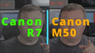 Canon M50 vs Canon R7  Cinestyle vs Clog3  test images [upl. by Barrada]