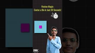 Flexbox Magic  Center a Div in just 30 seconds shorts youtubeshorts [upl. by Lindberg]