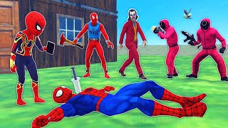 team spider man vs bad guy joker ► Spiderman watch tange tange in Granny house  funny animation [upl. by Dode470]