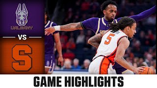 Albany vs Syracuse Game Highlights  202425 ACC Mens Basketball [upl. by Raynata]