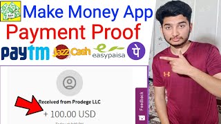 Make Money App Payment Proof  Make Money App Se Paise Kaise kamaye  Online Earning [upl. by Atthia]