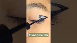 Creative Eyeliner look❤️makeup makeuptutorial youtubeshorts eyeliner eyelinertutorial shorts [upl. by Schoenfelder906]