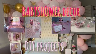 diybabyshower girlytheme DIY BABYSHOWER SETUP  dollar tree crafts [upl. by Lamb]