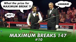 Ronnie OSullivan  Snooker Maximum Breaks 147 10 [upl. by Rorie]