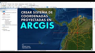 Tutorial ARCGIS Cap601  Crear Sistema de Coordenadas Proyectadas en ARCGIS [upl. by Aicinet]