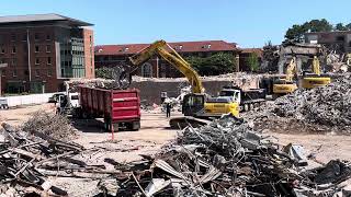 Harcombe Commons demolition Clemson University 1052 hrs Mon 1 July 2024 89° 63 ENE 35 CAVU [upl. by Nodarse]