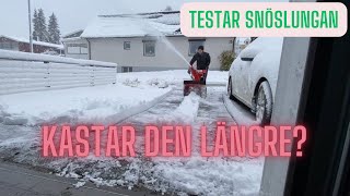 Snöslunga efter modifieringen  kastar den längre nu [upl. by Yvette]