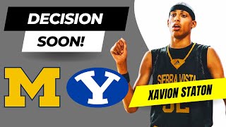 Will It Be BYU Or Michigan For Top25 Center Xavion Staton  Decision Next Week [upl. by Ronen56]