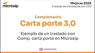 Complemento carta porte 30 en Microsip dic2023 [upl. by Walter]