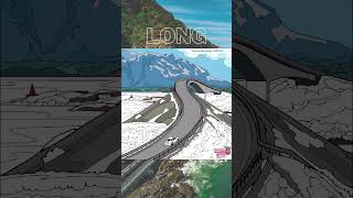 Storseisundet Bridge Norway coloring illustration bridge norway atlanticroad travel shorts [upl. by Sonitnatsnok783]