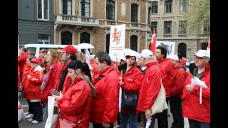 Manifestation contre laustérité à Bruxelles [upl. by Sokem]