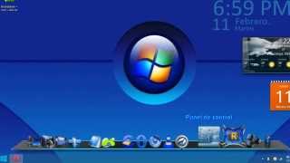 Rocketdock para windows 81 8 7 vista xp estilo SmallBlack0 iconos azules descargar instalar [upl. by Yraunaj]