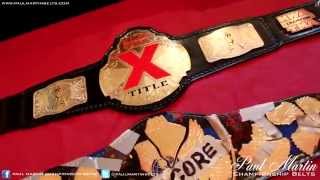 Releathered TNA X Division amp WWF Hardcore Belts [upl. by Rutledge]