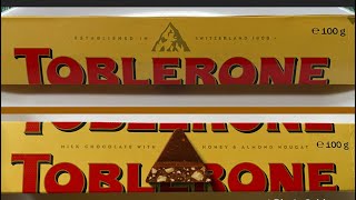 TOBLERONE HONEY amp ALMOND MILK CHOCOLATE REVIEW [upl. by Ynohtnaleahcim640]