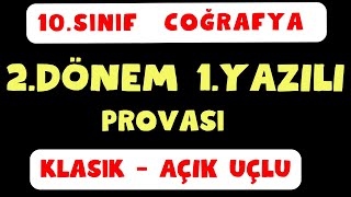 10Sınıf Coğrafya 2Dönem 1Yazılı  Sınav Provası [upl. by Joselow]