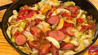 Southern Fried Cabbage Recipe  How To Make Fried Cabbage [upl. by Fayth549]