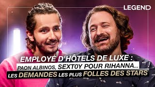 EMPLOYÉ DHÔTELS DE LUXE  PAON ALBINOS SEXT0Y POUR RIHANNALES DEMANDES LES PLUS FOLLES DES STARS [upl. by Malorie]