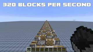 Minecraft 111 Snapshot 16w41  320 blockss Piston transportation  Transonator [upl. by Anayeek463]