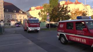 Löschzug  Drehleiter Berufsfeuerwehr Wien HFW Mariahilf [upl. by Eedyah]