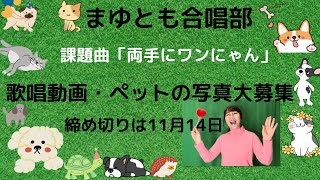 藤井風さんがご縁で集ったまゆともチャンネル合唱部第4弾「両手にワンにゃん」 歌動画・ペットの写真募集中 [upl. by Isleen]