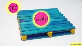 DIY Coaster with Popsicle Sticks [upl. by Ullman]