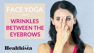 How To Reduce wrinkles between the eyebrows with this 3 minute face yoga sequence [upl. by Nath662]