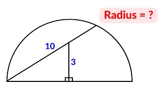 Find the radius of the semicircle  A Nice Geometry Problem [upl. by Cerellia873]