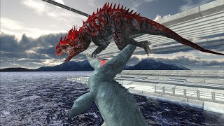 Malusaurus Rampage in Jurassic World  Animal Revolt Battle Simulator [upl. by Rennoc]