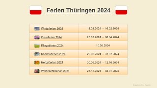 Ferien Thüringen 2024 [upl. by Eboj]