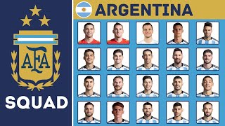 ARGENTINA Squad International Friendlies March 2024  Argentina Squad  FootWorld [upl. by Pitchford]