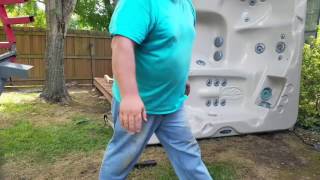 Moving a Cal Spa Hot Tub by myself DIY How To Move CalSpa One Man move Remove Removal [upl. by Pammie]