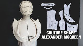 【Fashion Study of Shape 08】 STUDY OF COUTURE SHAPE ALEXANDER MCQUEEN  VLOG （仕立て屋の日常） [upl. by Sou]