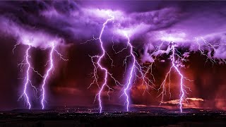 ⚡ Intense Thunderstorm Sounds for Sleeping  Strong Rainstorm amp Thunder Sounds Lightning Ambience [upl. by Ellerehc]