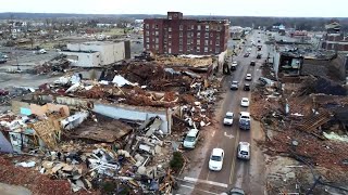 Video shows tornado damage in Mayfield Kentucky [upl. by Letisha847]