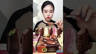 Asmr eating chocolate icecream 😋 mukbang icecream eating food chocolate asmr shorts [upl. by Manville736]