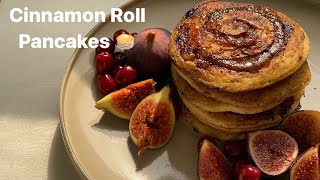 Cinnamon Roll Pancakes With Deli The BEST Pancake Recipe in the WORLD [upl. by Odragde206]