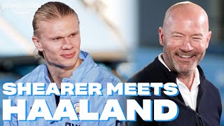 quotI Know About A Couple Of Your Records”  Alan Shearer Meets Erling Haaland [upl. by Silra846]