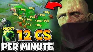 How I farmed 12 CS per minute with Double Proxy Singed SEASON 14 PROXY STRATEGY [upl. by Eilitan]