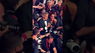 Brad Pitt and George Clooney having fun at Venice Film Festival 2024 bradpitt georgeclooney [upl. by Sauls]