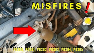 Car misfires Flashing Check engine P0300 P0301 P0302 P0303 P0304 misfires flashingcheckengine [upl. by Dorina873]