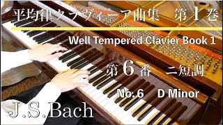 JSバッハ：平均律クラヴィーア曲集第１巻第６番 ニ短調 JSBach The WellTempered Clavier Book 1 No6 BWV851 SHUMPEI演奏 [upl. by Nekciv]