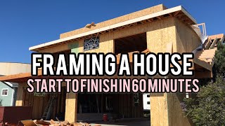 FRAMING A HOUSE  6 WEEKS IN 60 MINUTES [upl. by Niltyak]