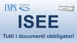 ISEE DOCUMENTI  INPS DSU [upl. by Jain857]