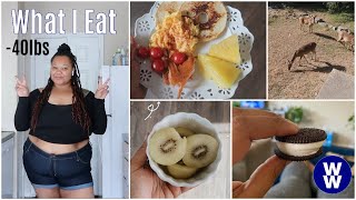 WHAT I EAT IN A DAY weight watchers  WW blue plan [upl. by Elleoj]