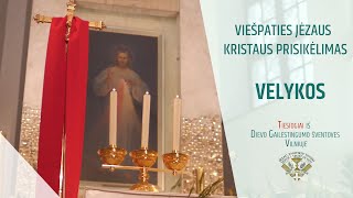 Viešpaties Jėzaus Kristaus Prisikėlimo – Velykų Šv Mišios Dievo Gailestingumo šventovėje [upl. by Ednil]