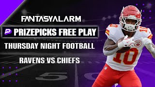 PrizePicks NFL FREE PLAY Thursday Night Football Ravens vs Chiefs [upl. by Annawyt914]