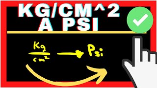 Convertir kgcm2 a Psi  CONVERSIONES [upl. by Orrocos]