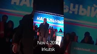 November 4 2017 Irkutsk Alexei Navalnys rally [upl. by Anivid243]