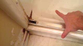 Resealing a glass shower door on a 4 piece shower [upl. by Sjoberg]